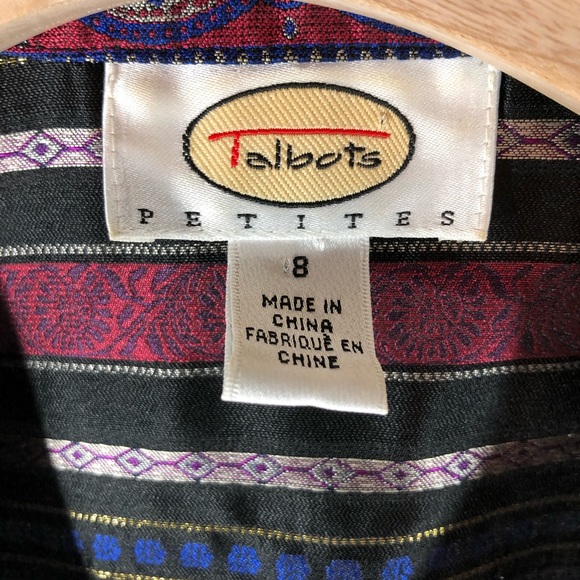 Talbots Silk Blend Jacket Sz 8 Petite - Picture 4 of 15